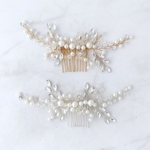 Wedding hair accessories pearl Bridal hair comb clip bridal hair piece headband headpiece wedding hair piece pearl hair comb bridal hair pin image 7