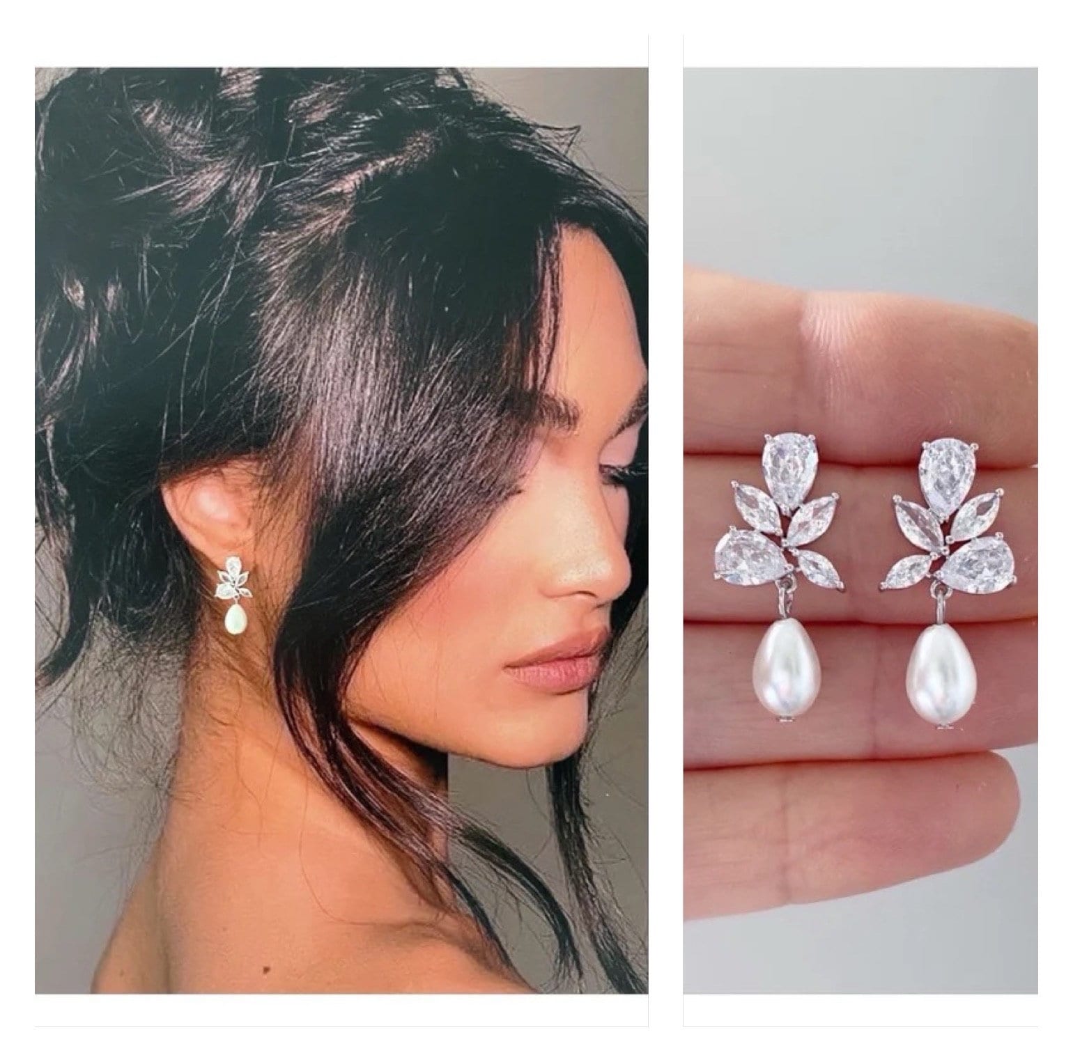 Etsy bridal drop earrings deals