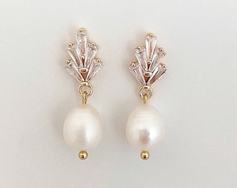 Bridal earrings pearl drop earrings for bride wedding earrings pearl crystal bridal earrings jewelry set for bride bridal jewelry wedding