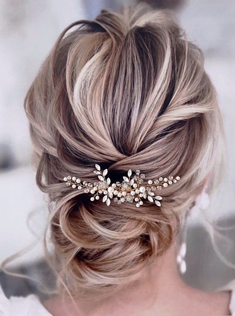 Wedding hair accessories pearl Bridal hair comb clip bridal hair piece headband headpiece wedding hair piece pearl hair comb bridal hair pin image 5