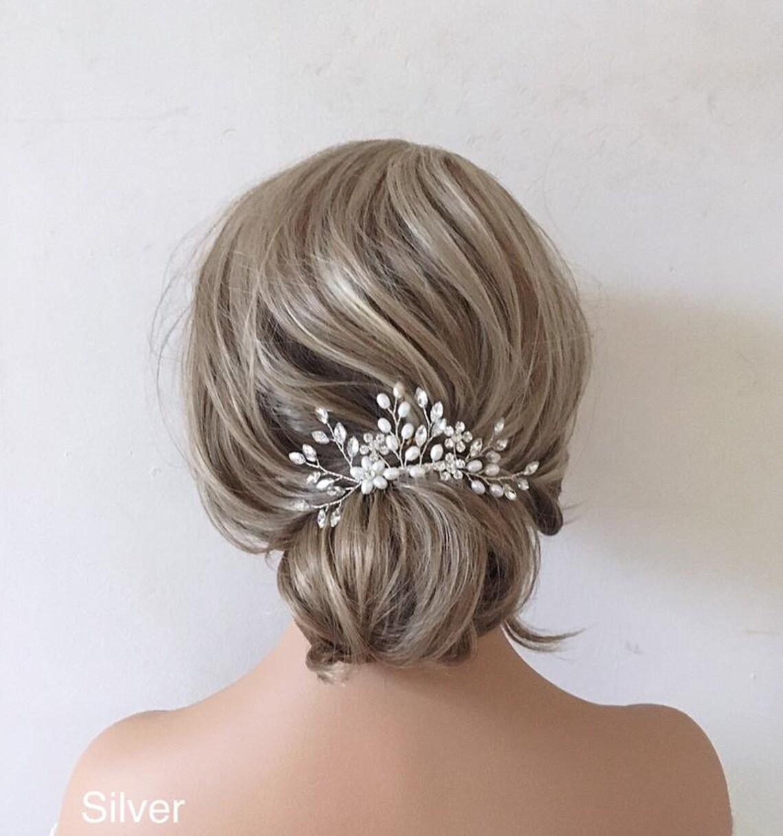 Gold hair piece gold bridal hair piece gold hair comb gold Etsy