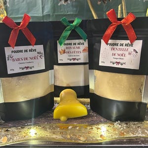 Poudre parfumée aux senteurs de Noël - bicarbonate de sodium et parfum de Grasse sans CMR - 100g