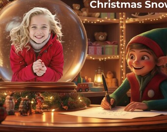 Christmas Toyshop Backdrop, Elf Workshop Snowglobe (Digital Download)