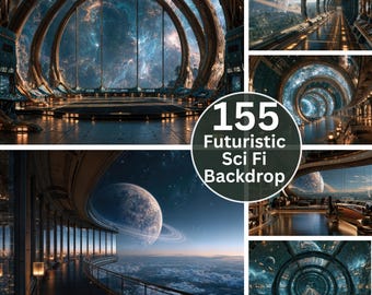 Futuristic Sci Fi Cosplay Backdrop | Space Station Corridor Scenes | Themed Portrait Mini Session | Digital JPG Photo Bundle