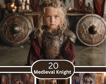 Medieval Knight Backdrop Collection | Castle Armor Fantasy | Fine Art Child Portrait | Digital JPG