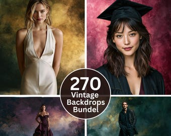 Vintage Backdrop | Fine Art Painted Old Master Background | Graduation Portrait Photography Bundle | Digital JPG