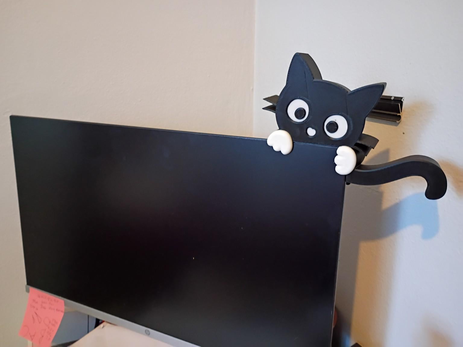 Clamp-on Cat Monitor Decor – Desk & Screen Accessory, Cat Lover Gift - Etsy