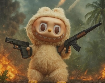 Set de accesorios de exhibición de acción: Mini blásters de fantasía y accesorios para peluches coleccionables de 17 cm / Edición Aventura (Muñeco no incluido)