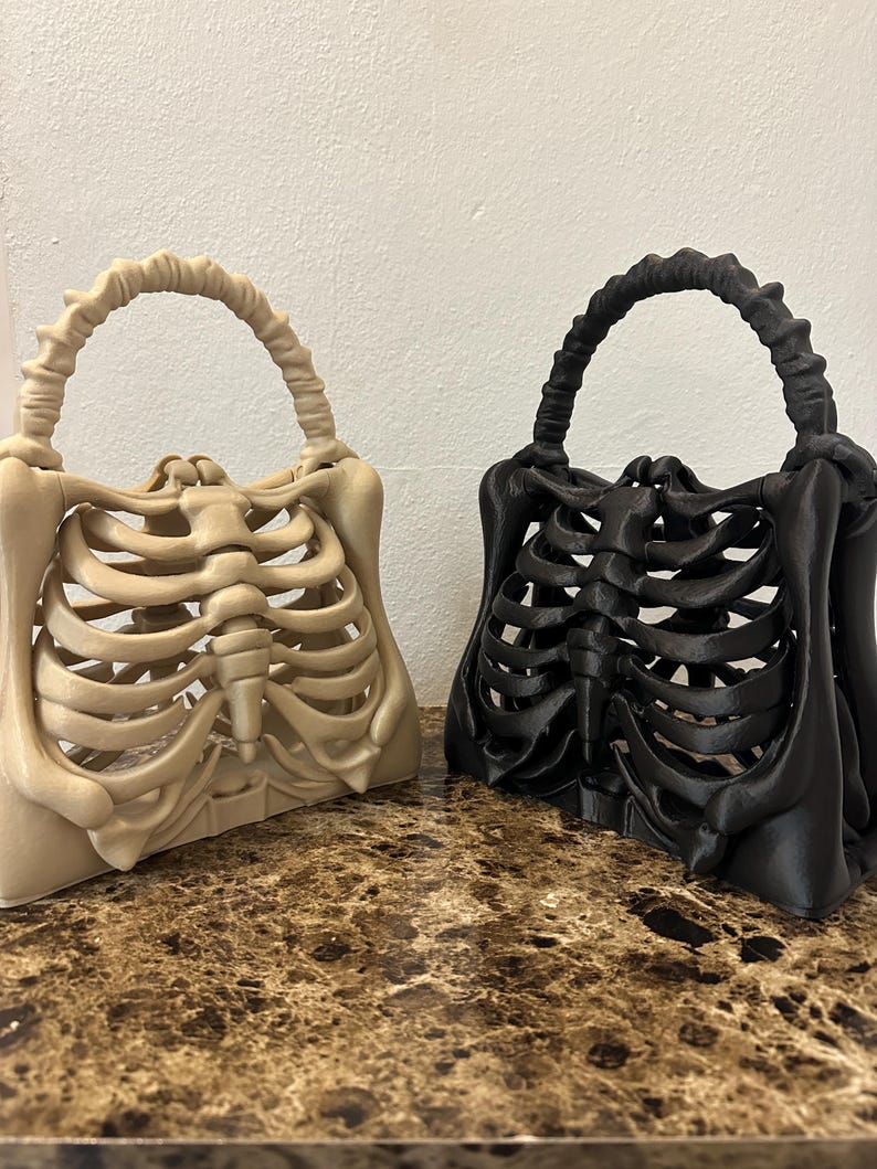Skeleton Ribcage Handbag – Gothic Halloween Bone Purse - Etsy
