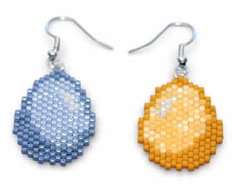 Easter Egg earring pattern - Peyote Stitch Miyuki Delica beads 11/0 (PDF Pattern)