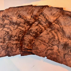 Highly Figured Black Walnut Burl 22 +1 Sheet Bundle Veneer 10&quot; x 6&quot; or 8&quot; x 8&quot;