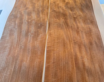 Anegre Quartered Figured Veneer Bundle - 4 Sheets (9" x 9")