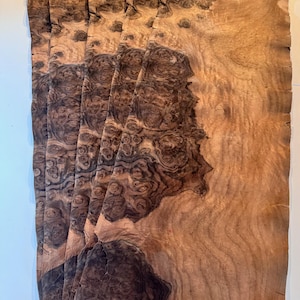 Highly Figured Walnut Burl 16+1 Sheet Bundle Veneer 11&quot; x 39&quot; Special