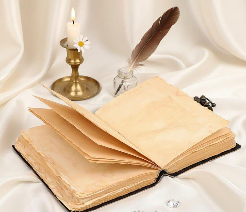 Dragonfly Leather Journal With Lock: Handmade Book of Shadows - Etsy