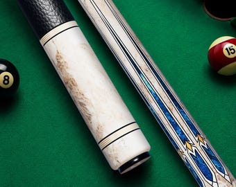 Taco de bilhar de mármore de luxo, taco de bilhar clássico, design elegante, presente para jogador de bilhar, presente para ele
