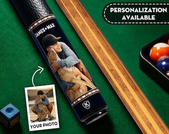 Emballage personnalisé pour queue de billard papa chien, cadeau personnalisé queue de billard photo pour amoureux des chiens, cadeau fête des pères pour papa, cadeau pour amoureux des chiens