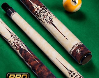 Viking Pattern Pool Cue, Norse Heritage Billiard Cue, Celtic Knot Design, Viking Art Lover, Gift For Him