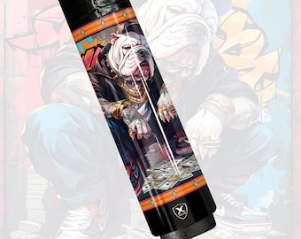 Taco de billar Hypebeast Bulldog de fibra de carbono, estilo urbano, con grafiti y goteo, ideal como regalo
