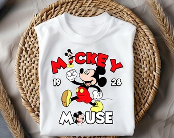 Vintage Mickey Mouse Shirt, Retro Cartoon Tee, Classic 1928 Disney Style T-Shirt, Old School Character Top, Cute Nostalgia Gift Tee