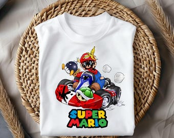 Super Mario Kart Shirt, Funny Racing Tee, Gamer Style Tshirt, Retro Mario Design Shirt, Video Game Lover Tee, Cool Gaming Tshirt
