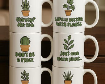 Taza con juego de palabras sobre plantas / Regalo para amantes de las plantas