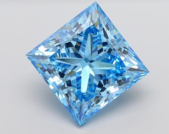 IGI Certified Blue Princess Cut Lab Grown Diamond | CVD, Various Colors (0.50-5.00 ct)