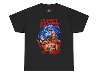 Maglietta con poster del film horror Puppet Master / Maglietta con grafica Vintage Killer Doll