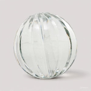 Melon Cut Clear Crystal Ball Multi Size