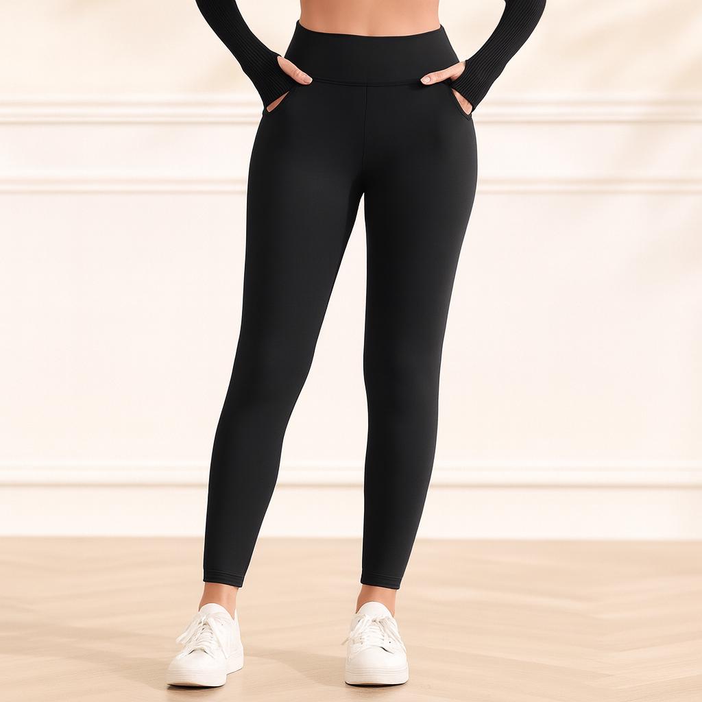 Leggings per neonati foderati in pile: vestibilità aderente in misto cotone - Italia