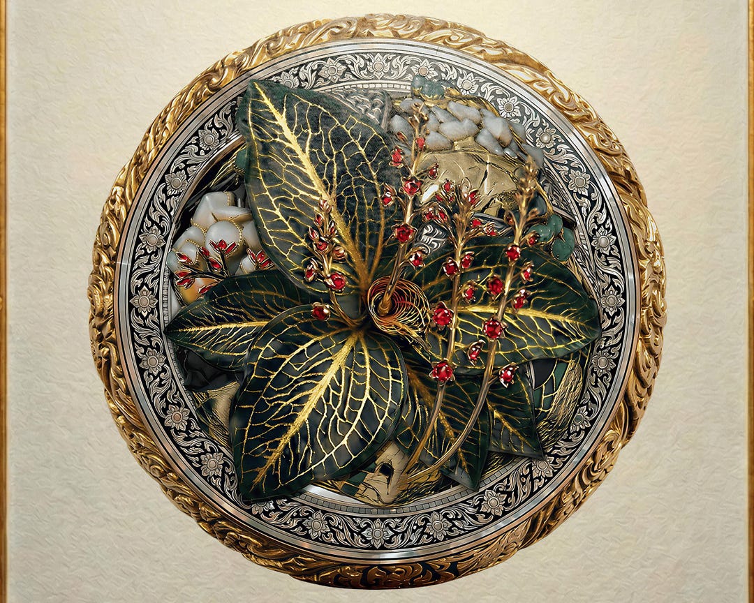 Thai Orchid Medallion PNG, Gold Filigree Botanical Emblem, Digital Wall ...