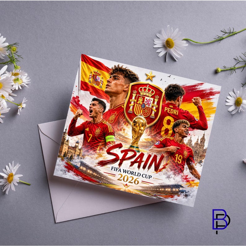 Spanien Fußball WM 2026 Tumbler Wrap | 20 Unzen Skinny | Digitaler Download | Fifa 2026 | Fußball Fan | Sublimationsdesign Bild 5