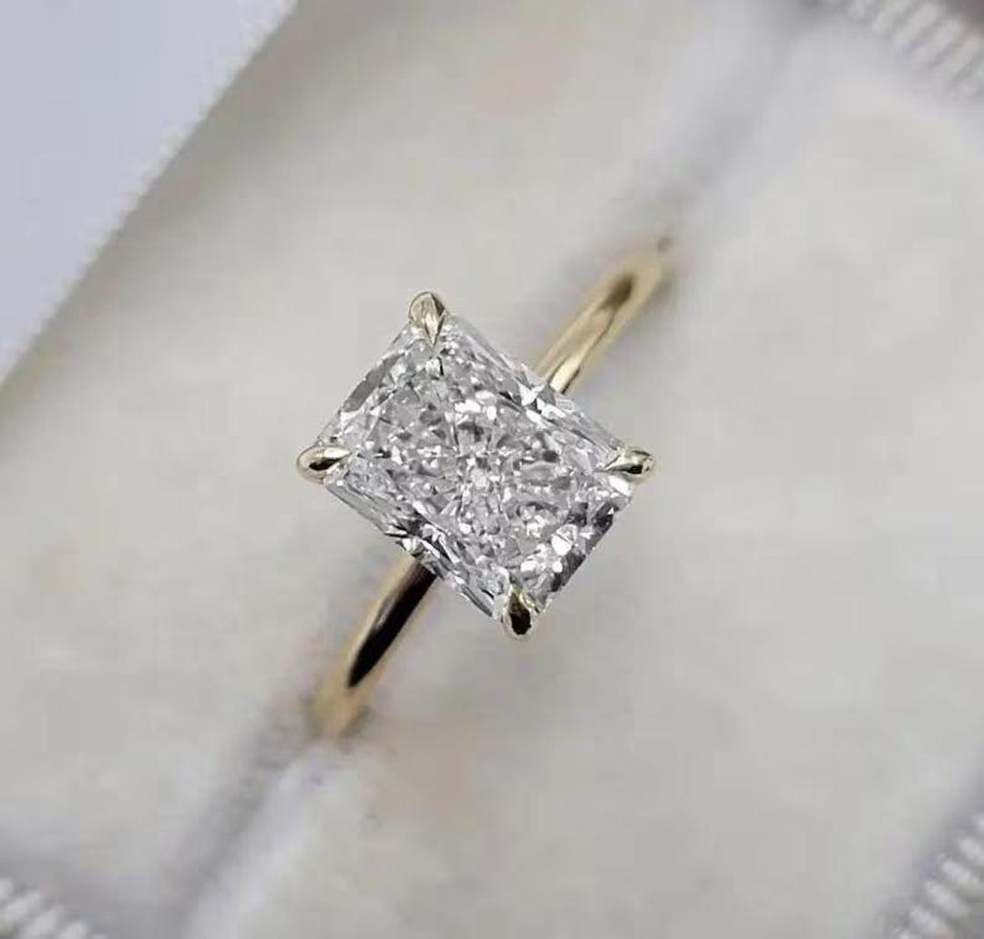 2 Carat Radiant Cut Diamond Engagement Ring, Lab Grown IGI Certified ...