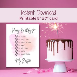 Bestie Birthday Printable Card Partner in Crime Best Friend Birthday Card Instant Download