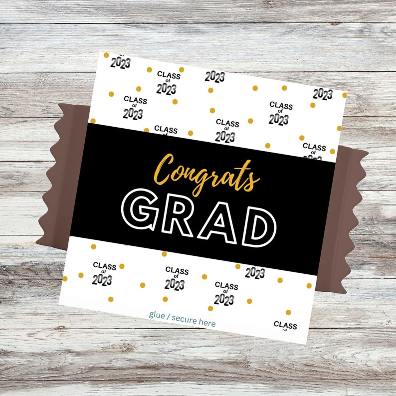 Printable Graduation Candy Bar Wrapper Template Grad Favors Chocolate ...