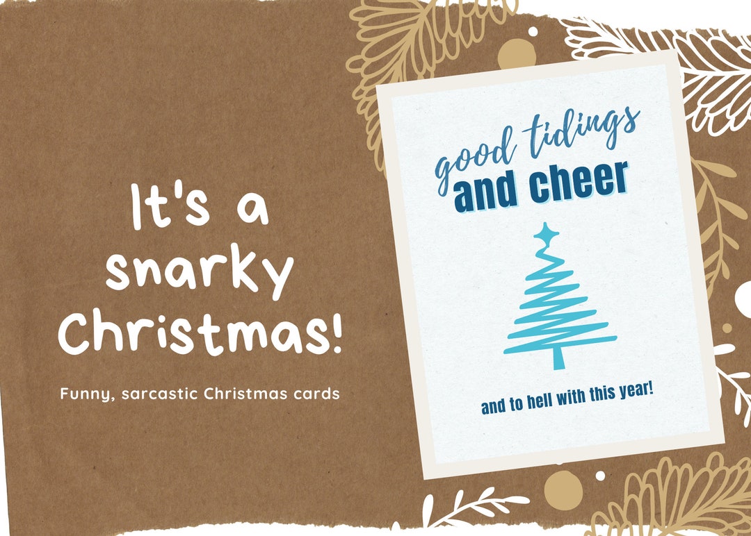 Sarcastic Christmas Card Template | Snarky Christmas | Funny Holiday ...
