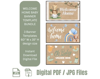 Banner Vorlage Welcome Home Baby Digitaler Download