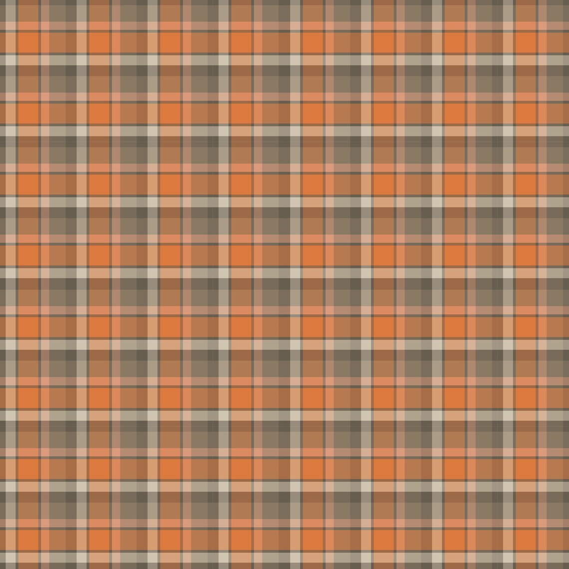 Orange Plaid Digital Paper Pack: Gingham Scrapbooking (digital Download ...