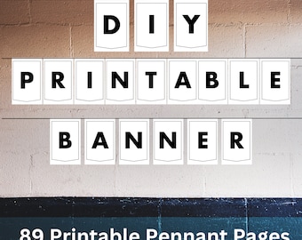Custom Printable Banner: Alphabet, Numbers, Graphics (Digital Download)