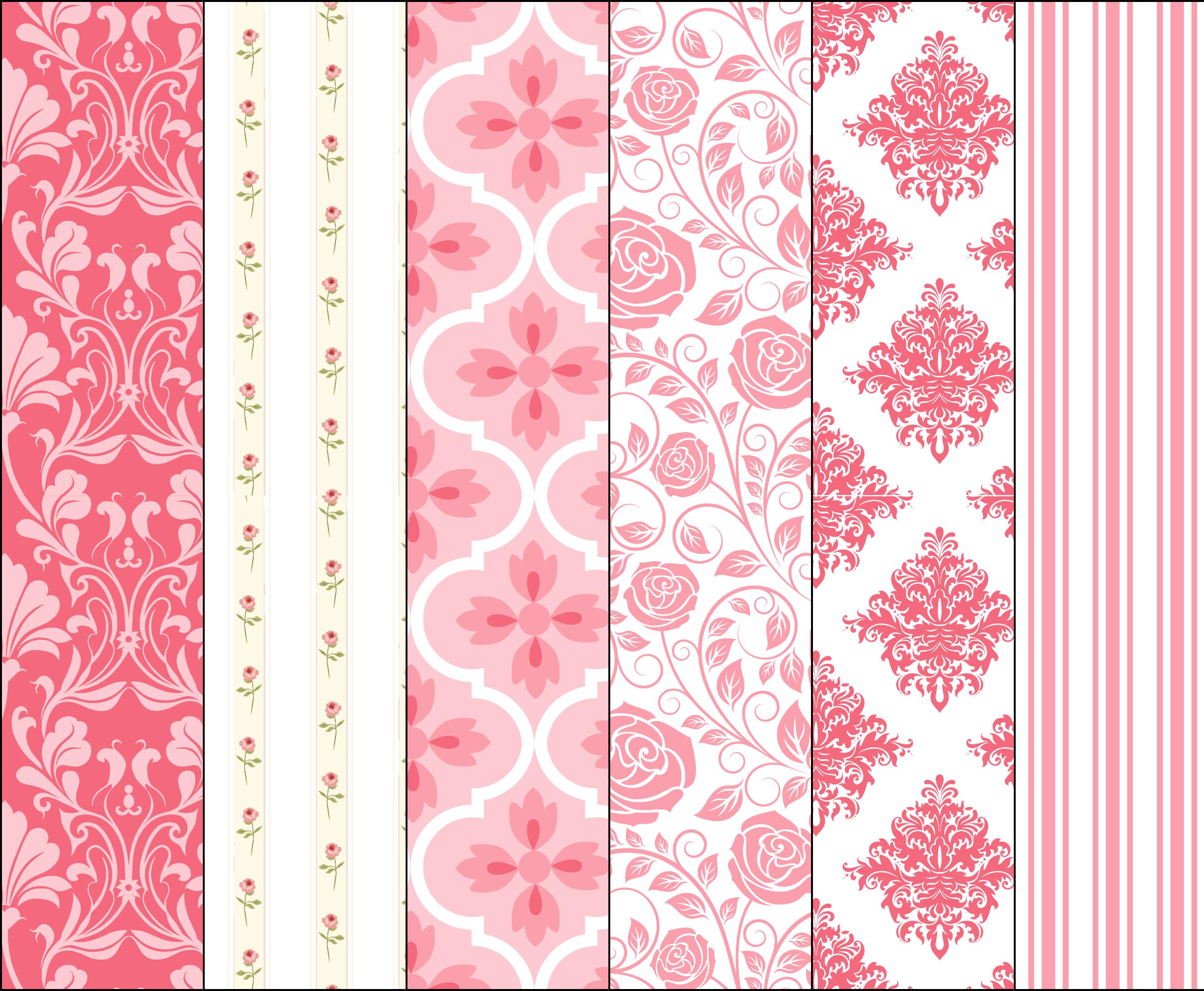 Romantic Pink Floral Digital Paper Pack: Shabby Chic Patterns (digital ...
