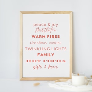 Peace & Joy Christmas Wall Art: Festive Home Decor (Digital Download)