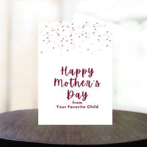 Printable Mother&#39;s Day Card: 5x7 Greeting Card (Digital Download)