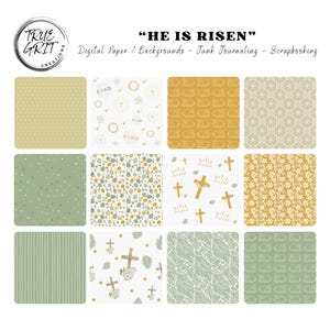 Easter Religious Digital Paper Pack | Christian Easter Seamless Patterns | Junk Journal Kit