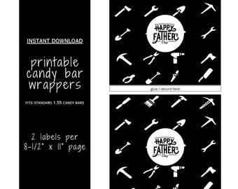 Vatertag Schokolade Wrapper: Papa Werkzeuge druckbare (digitaler Download)