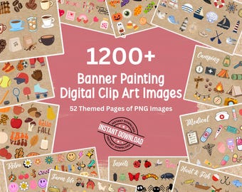 1200+ Banner Clip Art Bilder (Digitaler Download)