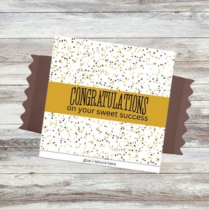 Congrats Candy Bar Wrapper: Sweet Success Printable (PDF & JPEG)
