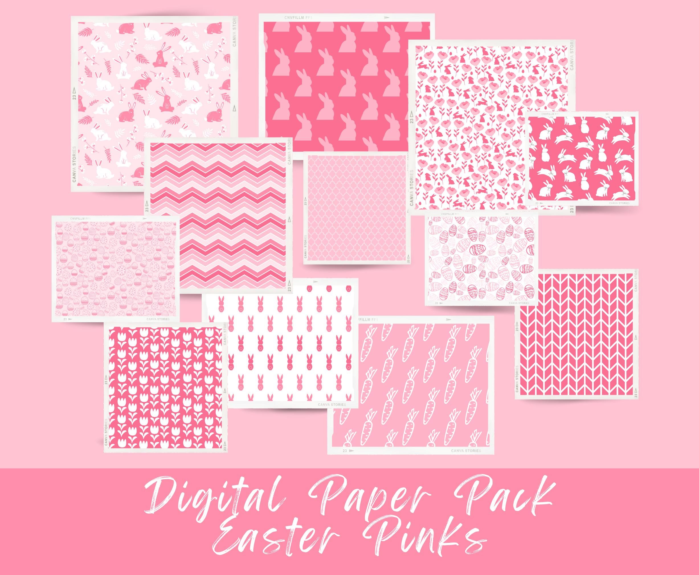 Easter Digital Scrapbook Paper | Printable Easter Pink Patterns ...