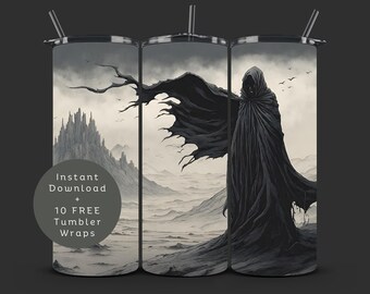 Dementor Tumbler Wrap PNG: Dark Magic Design (Digitaler Download)
