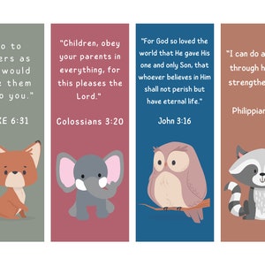 Printable Bookmarks Kids Digital Bookmark Scripture Bookmarks Children&#39;s Ministry VBS Printables