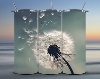Löwenzahn Tumbler Wrap, 20 Unzen Tumbler PNG Sublimationsdesign
