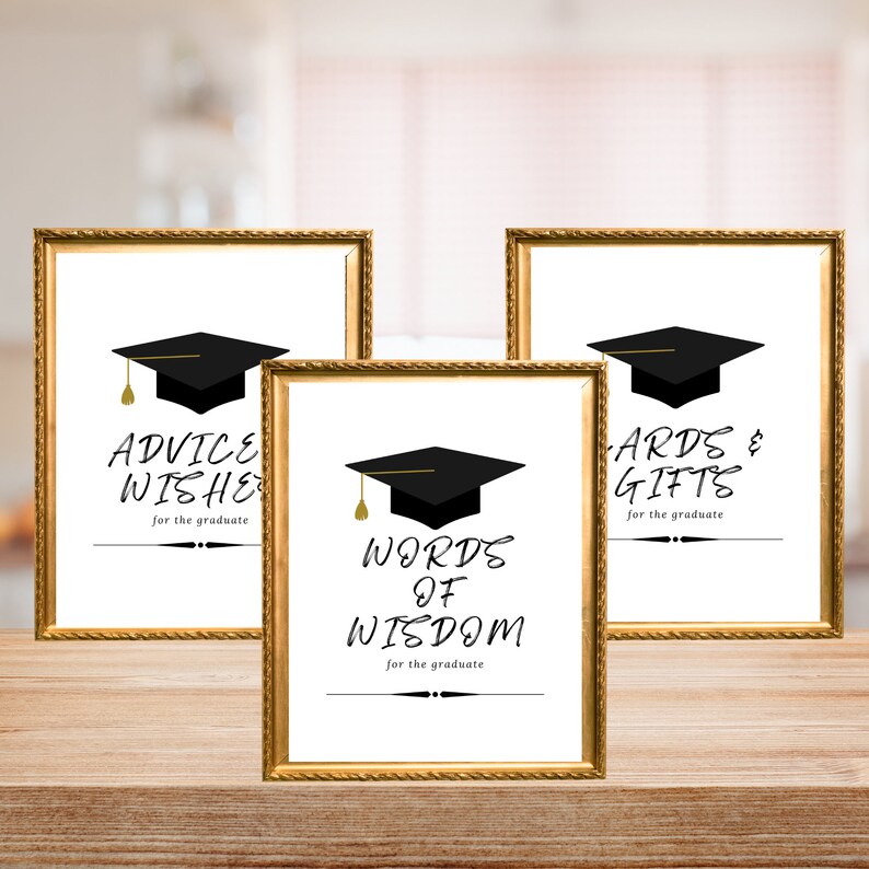 Printable Grad Party Signs Graduation Signs Table Decor Instant ...